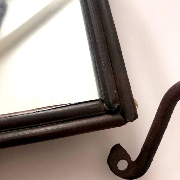 MIRROR Wrought iron  w/Matched Candleholder - Picture 3 of 8